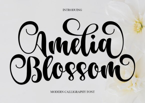 Amelia Blossom Font for Creative Marketing