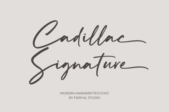 Cadillac Signature Font for Business