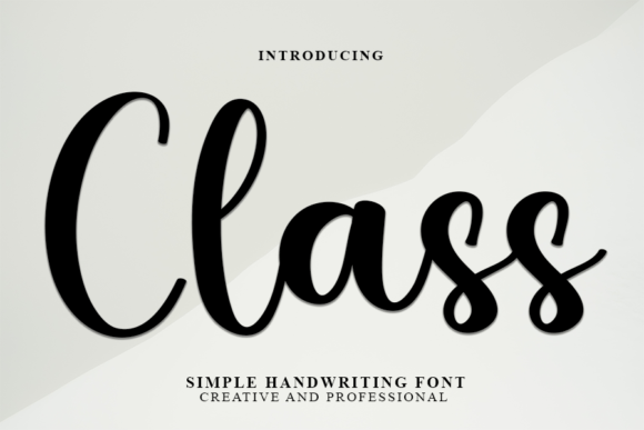 Class: A Beautiful Script Font