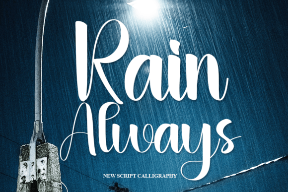 Rain Always Font: Elegant Script for Editorial Design