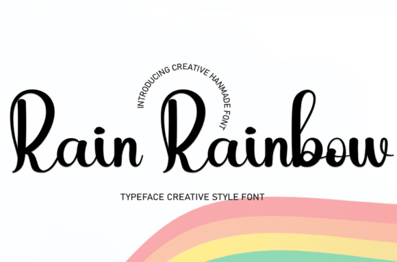 Rain Rainbow Font Review