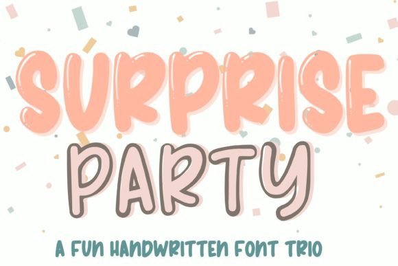Surprise Party Trio: A Bubbly Handwritten Font for Makers